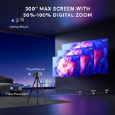 Puxinat Mini Beamer Native 1080P WiFi 6 Bluetooth Autofocus Wit Grijs 34% Korting