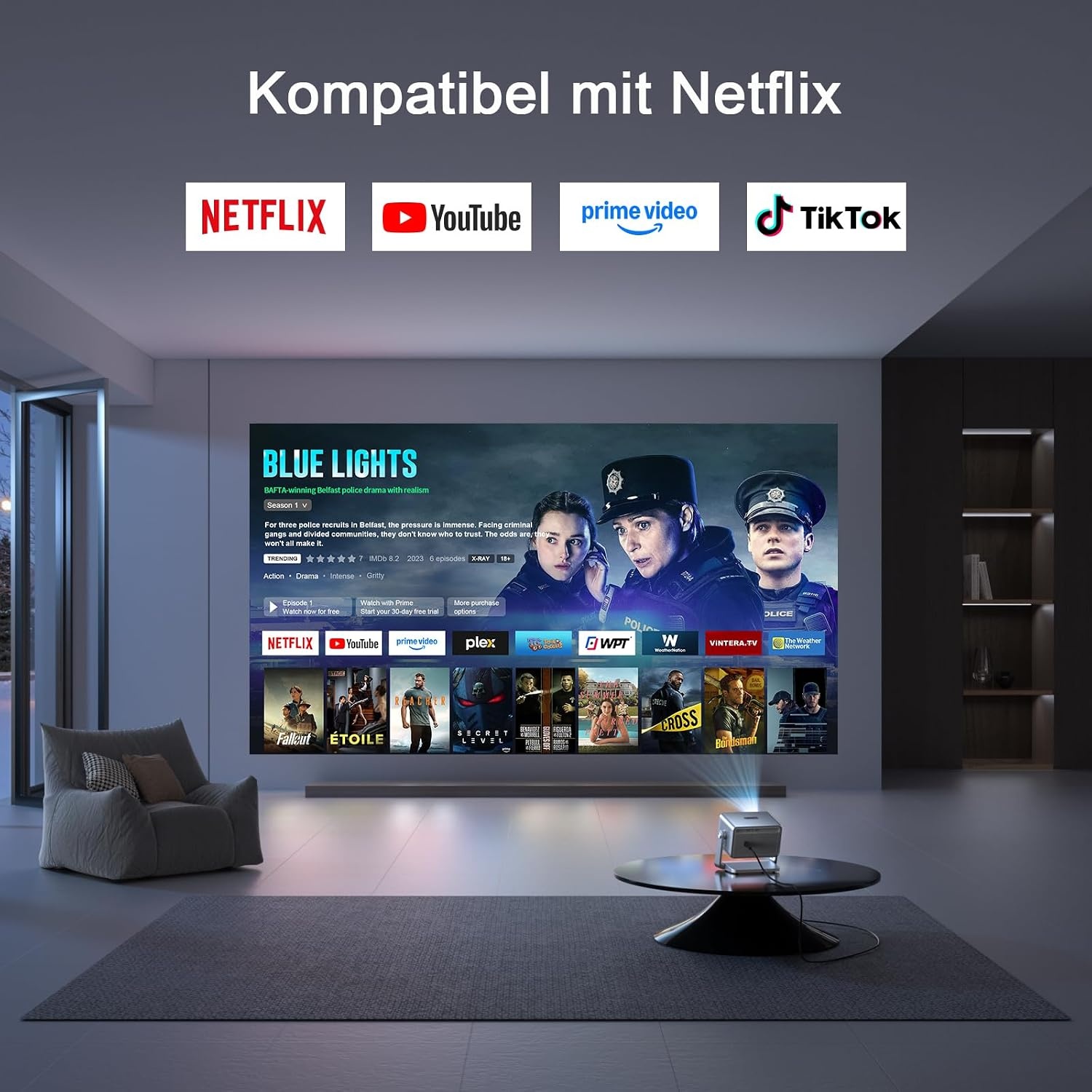 4K Smart Projector met WiFi 6 & Bluetooth 5.2 - 35% Korting