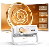 Mini Beamer 4K 1080P Wit met Elektrische Focus & Wifi 6 - 35% Korting