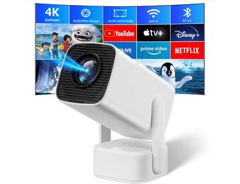 SEPYMP F800 Mini Projector Wit - 4K WiFi 6, Bluetooth 5.2 - 35% Korting