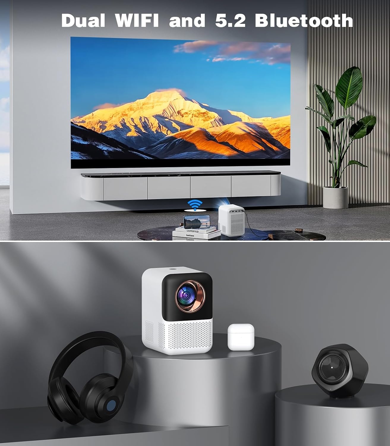 COMAOGO X10 Mini Smart Beamer - Full HD 1080p, WiFi, Bluetooth, Android 10.0 - Zwart