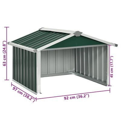 VidaXL Overkapping Robotmaaier Staal Groen 92x97x63 cm - 34% Korting