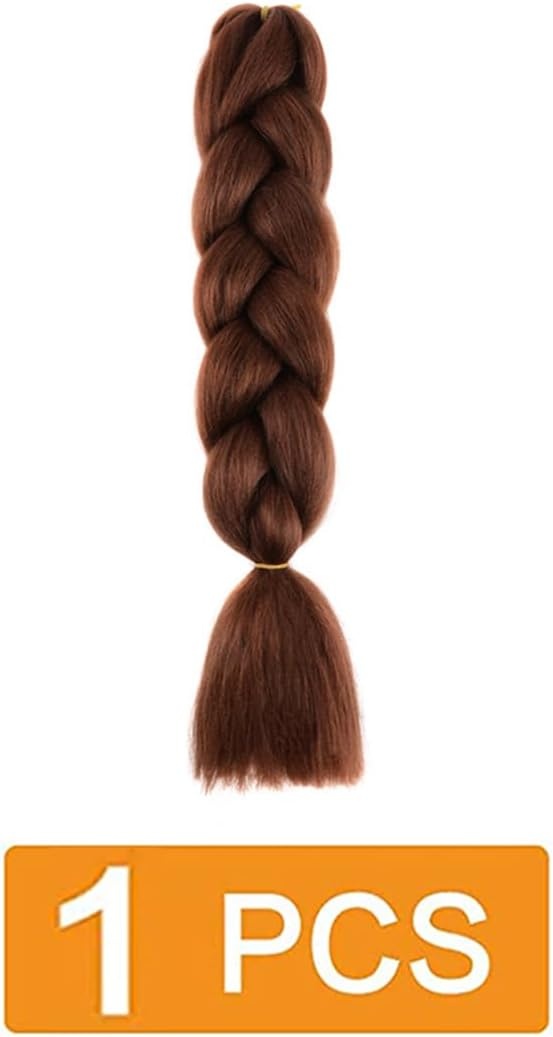 Gevlochten Haarextensie Bruin Lang Kunsthaar Dames 60cm - 79% Korting
