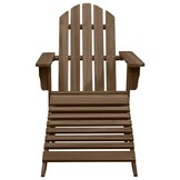 vidaXL Tuinstoel met Voetenbank Hout Bruin - 54% Korting