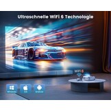 WiMiUS P63 Full HD Projector Wit - Android TV & Auto-Focus met 35% Korting
