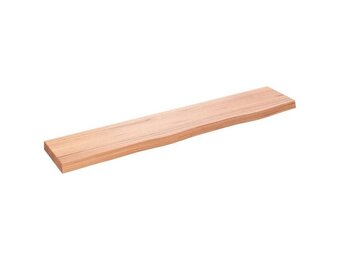 vidaXL Massief Eikenhout Wandschap 100x20x4 cm Lichtbruin - 34% Korting