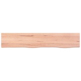 vidaXL Massief Eikenhout Wandschap 100x20x4 cm Lichtbruin - 34% Korting