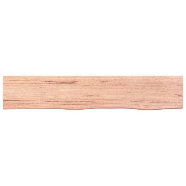 vidaXL Massief Eikenhout Wandschap 100x20x4 cm Lichtbruin - 34% Korting