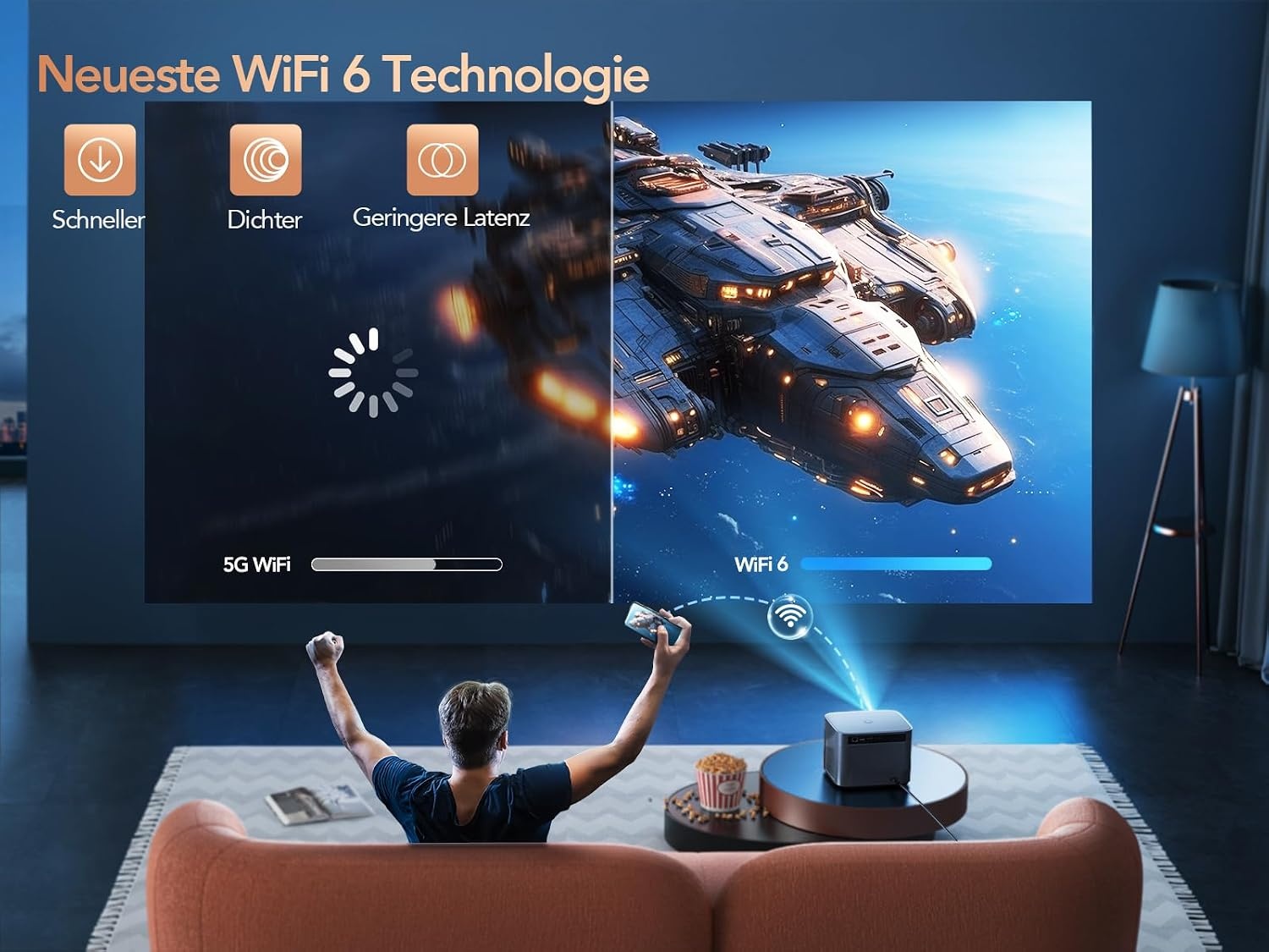 4K Videoprojector Zwart Grijs - 35% Korting