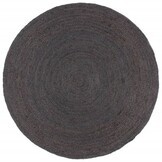 Rond Jute Vloerkleed Handgemaakt Donkergrijs 210 cm - 35% Korting