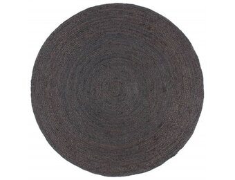 Rond Jute Vloerkleed Handgemaakt Donkergrijs 210 cm - 35% Korting