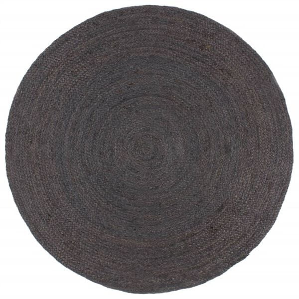 Rond Jute Vloerkleed Handgemaakt Donkergrijs 210 cm - 35% Korting