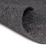 Rond Jute Vloerkleed Handgemaakt Donkergrijs 210 cm - 35% Korting