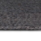 Rond Jute Vloerkleed Handgemaakt Donkergrijs 210 cm - 35% Korting