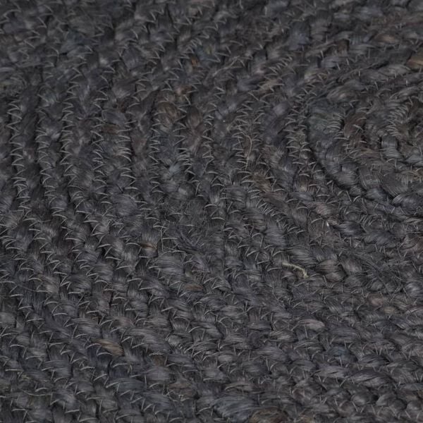 Rond Jute Vloerkleed Handgemaakt Donkergrijs 210 cm - 35% Korting