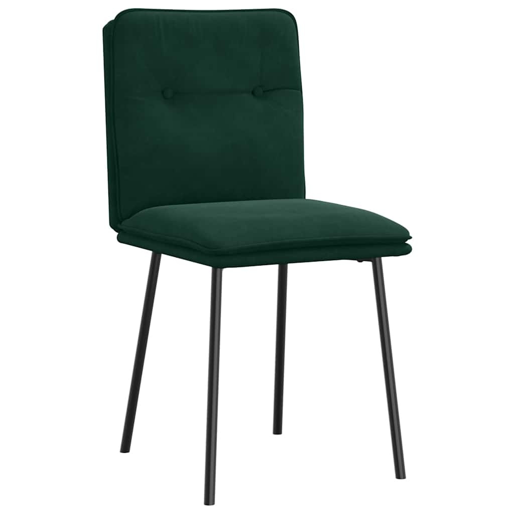 VidaXL Eetkamerstoelen Fluweel Donkergroen (2 stuks) - 34% Korting