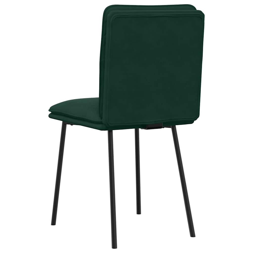 VidaXL Eetkamerstoelen Fluweel Donkergroen (2 stuks) - 34% Korting