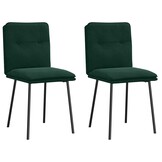 Eetkamerstoelen Fluweel Donkergroen (2 stuks) - 34% Korting