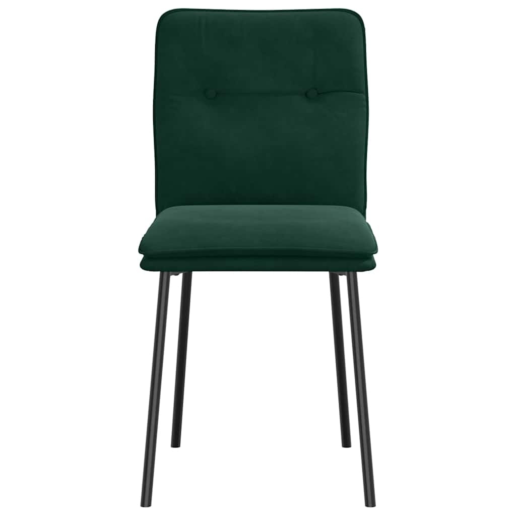 Eetkamerstoelen Fluweel Donkergroen (2 stuks) - 34% Korting