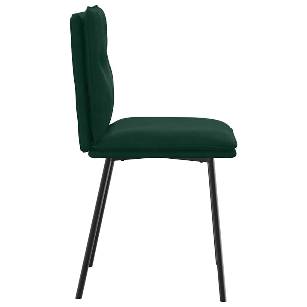 Eetkamerstoelen Fluweel Donkergroen (2 stuks) - 34% Korting