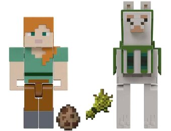 Minecraft Alex & Vlam Actiefiguren 8 cm (2-pack) - 57% Korting!