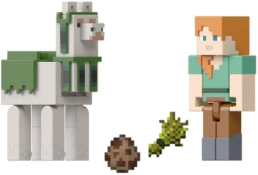 Minecraft Alex & Vlam Actiefiguren 8 cm (2-pack) - 57% Korting!