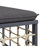 vidaXL Tuinhoekbank Poly Rattan Donkergrijs (34% Korting)