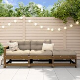 vidaXL Loungeset 3-delig Grenenhout Honingbruin - 35% Korting
