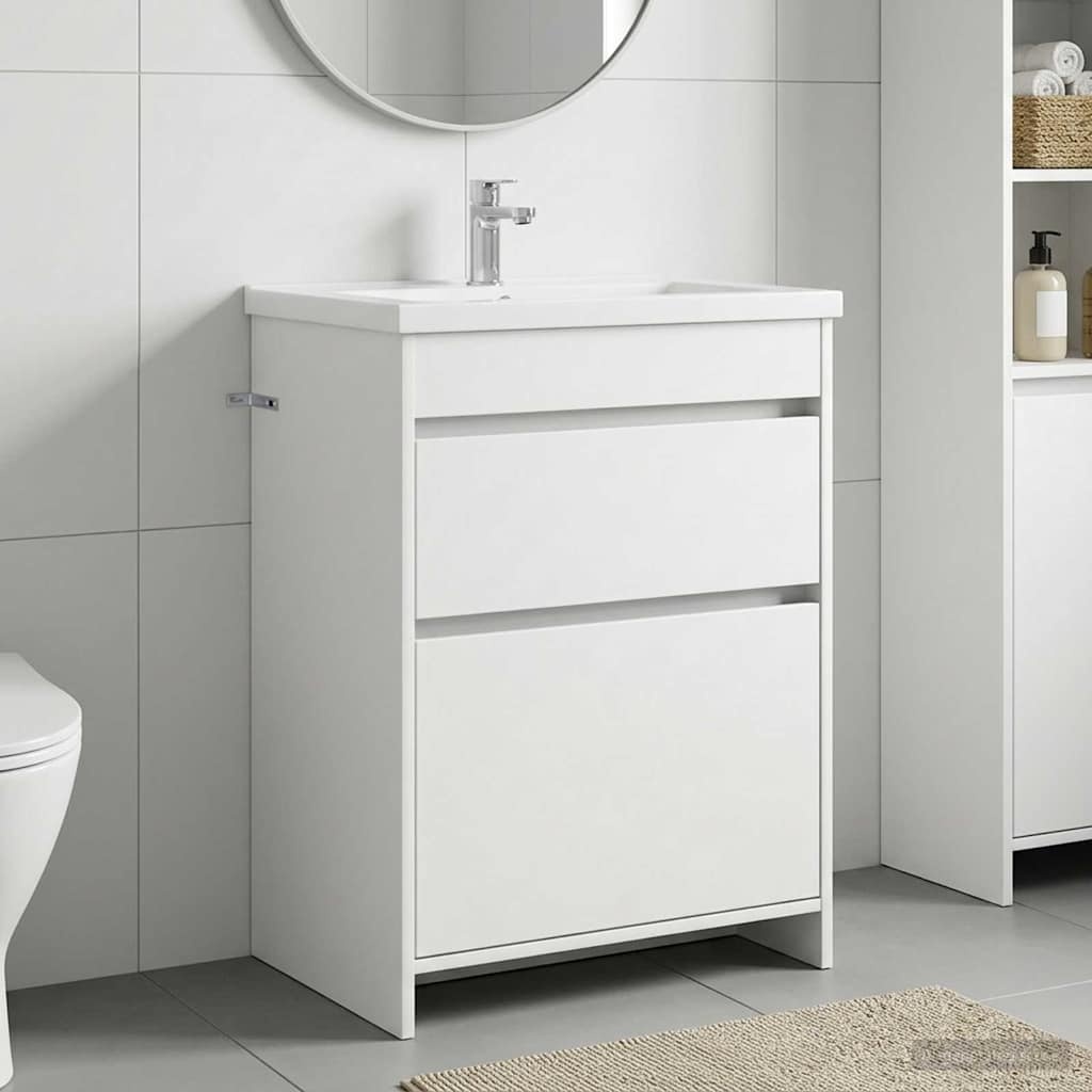 Onderbouw Waskast Wit 56x37.5x81 cm met 34% Korting