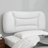 Hoofdkussen 90 cm Kunstleer Wit - 34% Korting