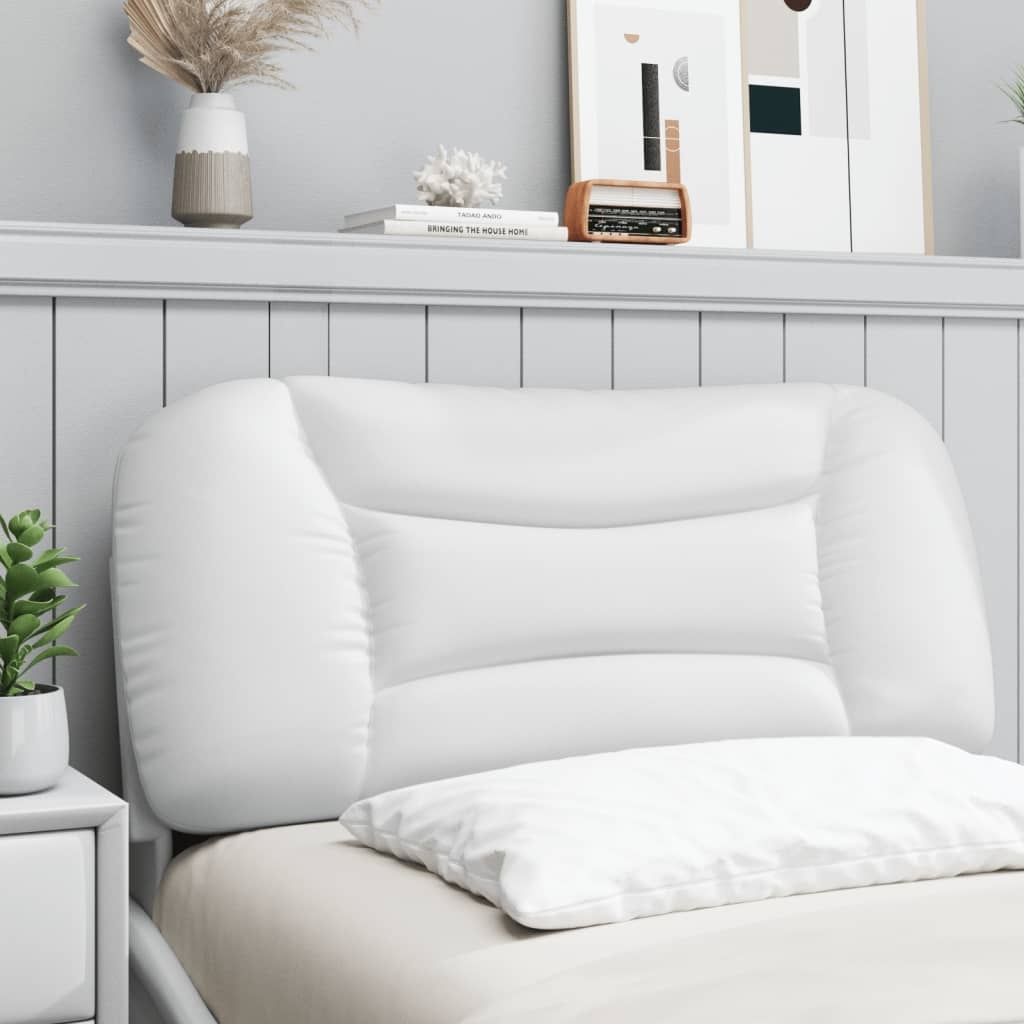 Hoofdkussen 90 cm Kunstleer Wit - 34% Korting