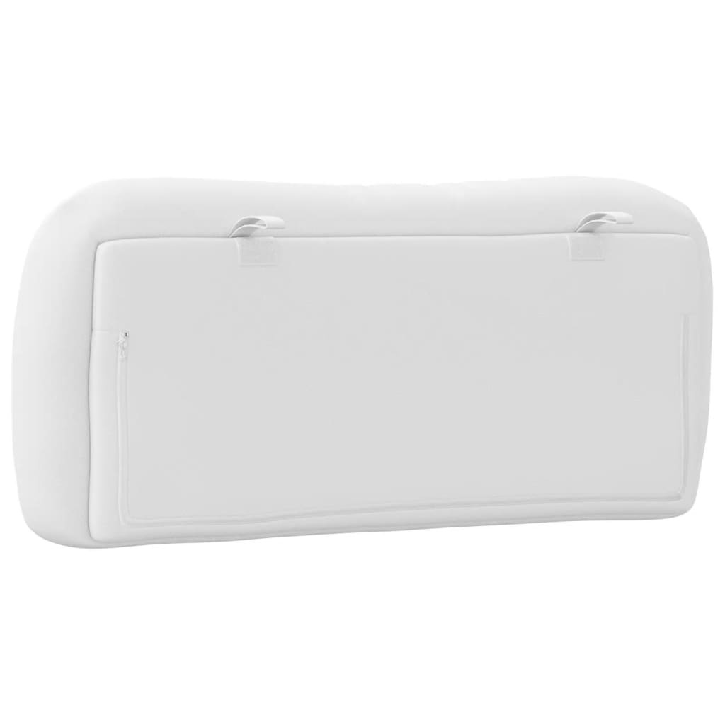 Hoofdkussen 90 cm Kunstleer Wit - 34% Korting