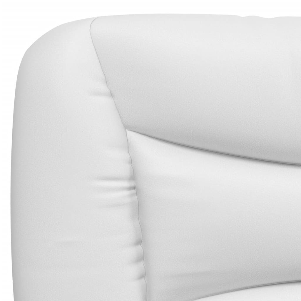 Hoofdkussen 90 cm Kunstleer Wit - 34% Korting