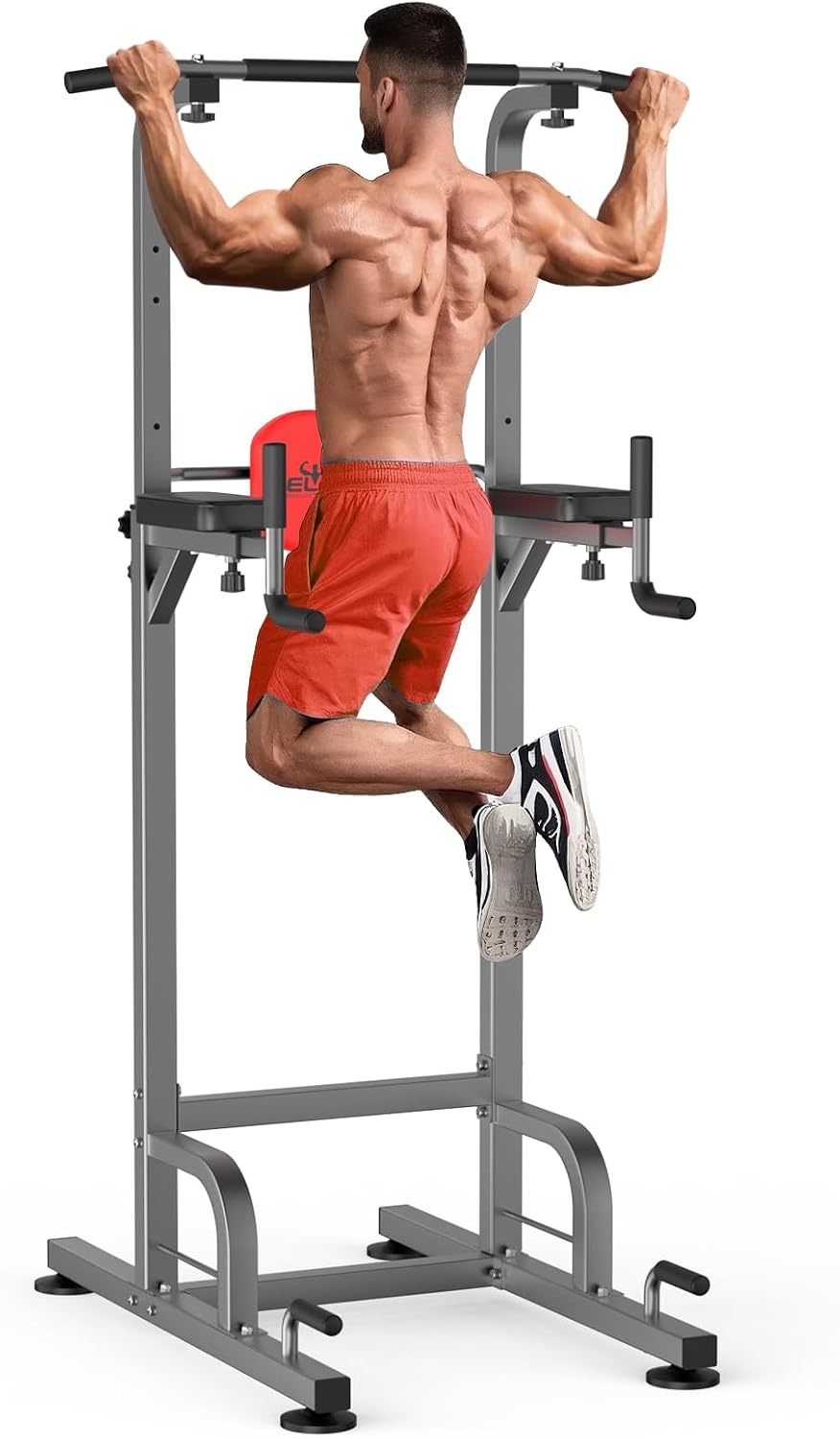 RELIFE REBUILD YOUR LIFE Optrekstang staand Trainingsapparaat Fitness Dip station Krachttoren Vrijstaand Thuis