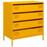 vidaXL Dressoir 68x39x73,5 cm koudgewalst staal mosterdgeel