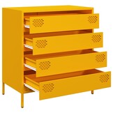 vidaXL Dressoir 68x39x73,5 cm koudgewalst staal mosterdgeel