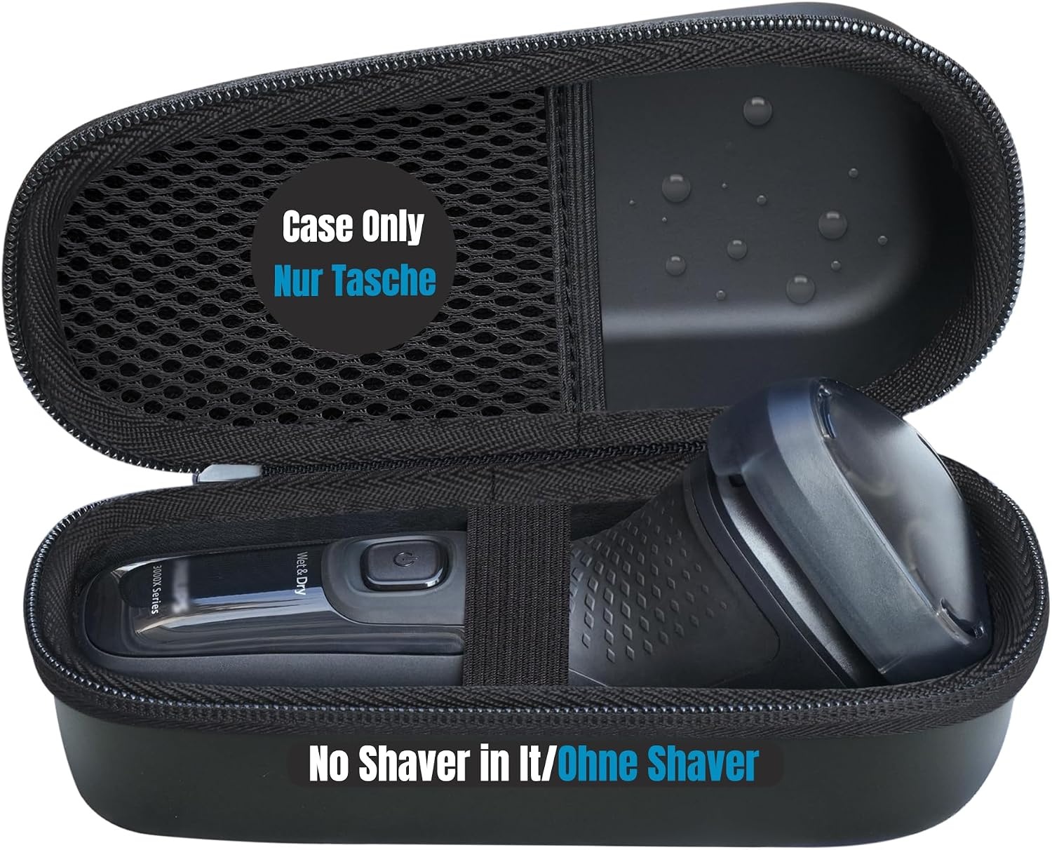 Waterdichte PU Reisetui voor Shaver Series 3000/3000X - 73% Korting