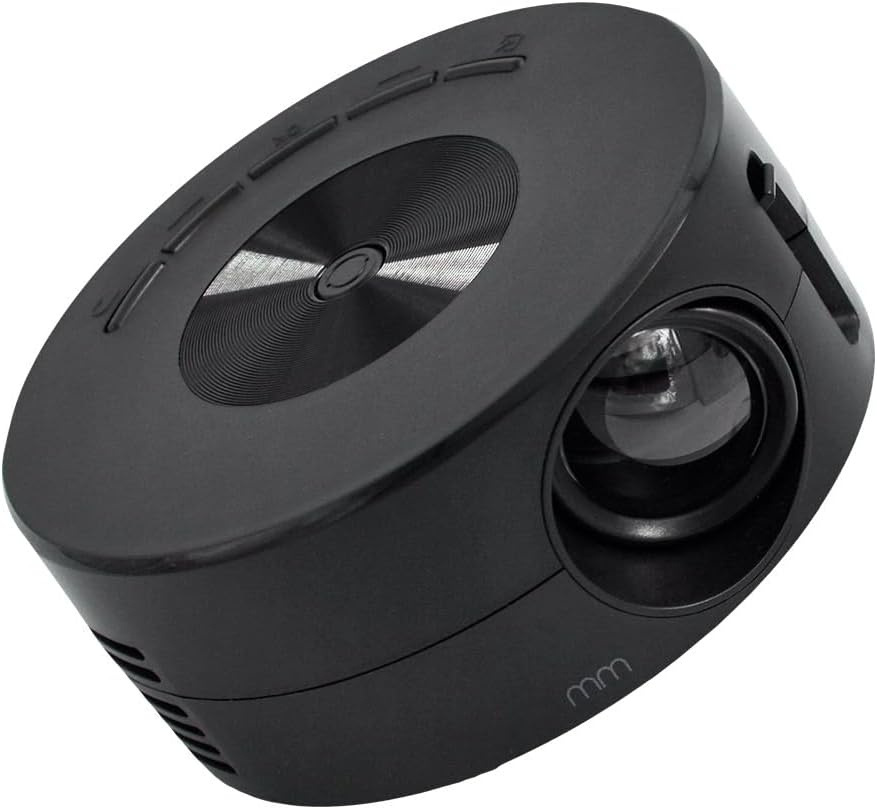 MikaMax Picco Projector - Mobiele Home Theater Beamer - PowerBank Compatibel - Compact & Draagbaar - 11 x 11 x 4,5 cm - Zwart