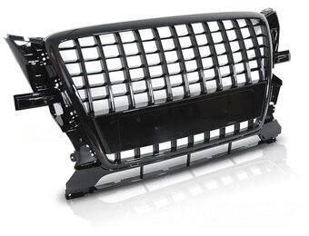 Grille voor AUDI Q5 2008-09/2012 - sport stijl - glanzend zwart