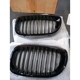 Grill Nieren - BMW 3 Serie E46 Coupe Cabrio 03-07 - Sport Performance - Zwart Glans