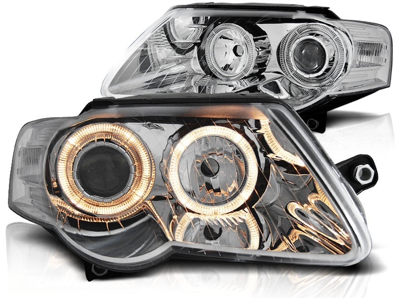 VW Passat B6 Koplampen 2005-2010 | Dual Angel Eyes | E-Gekeurd 55% Korting