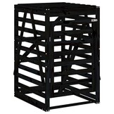 Houten Containerberging Grenenhout Zwart - 84x90x128,5 cm - 34% Korting