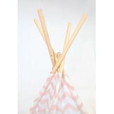 Roze Tipi Tent met Zigzag Print - Speeltent voor Kinderen (120x160cm) - 34% Korting