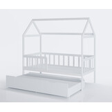 Wit Huis Peuterbed 160x80cm met Lade & Logeerbed - 35% Korting