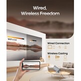 Draagbare Mini Beamer 4K 200 ANSI, WiFi 6, Bluetooth 5.0, Android 11.0, 34% Korting