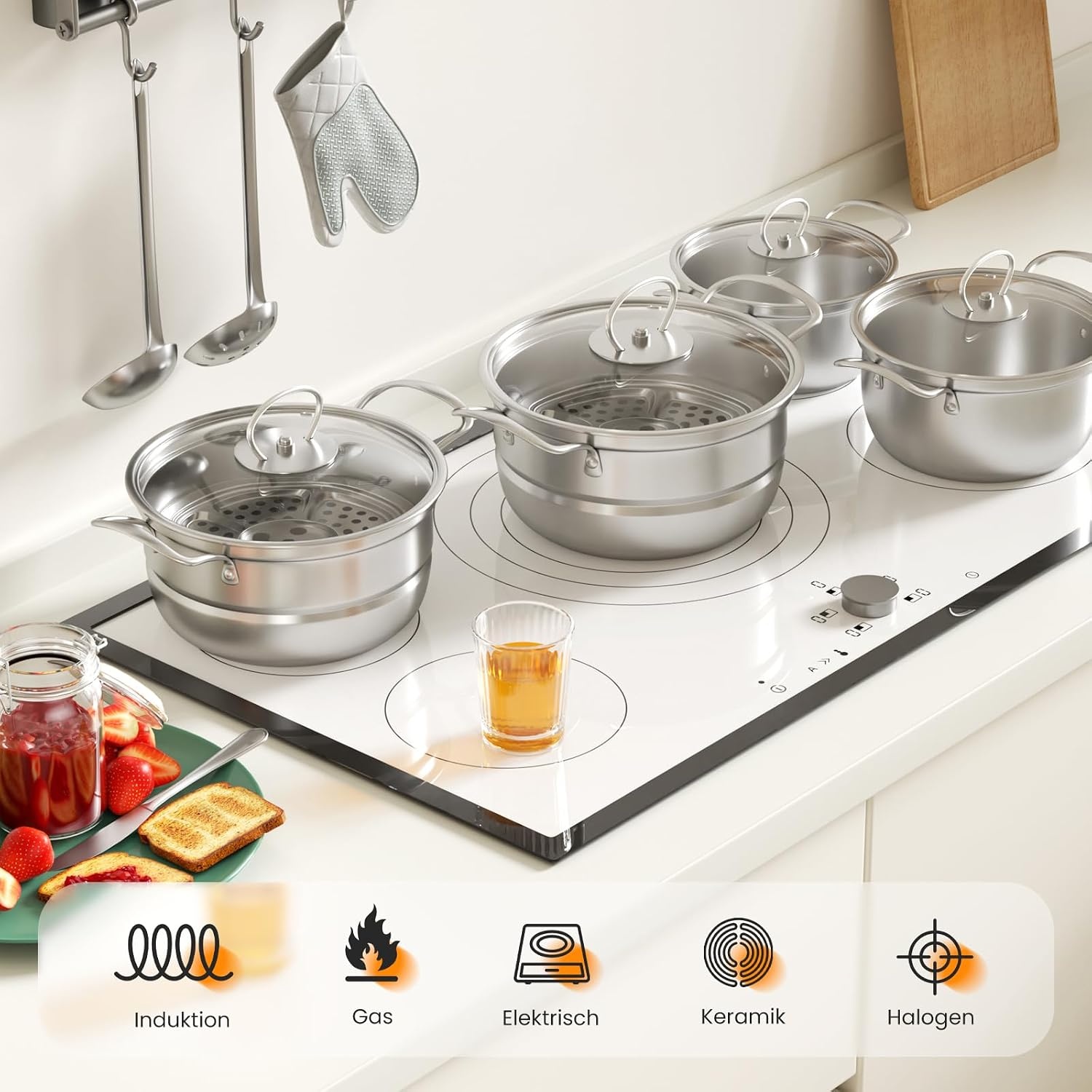12-delige Pannenset RVS | Inductie & Alle Warmtebronnen | 32% Korting