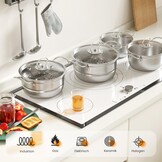 12-delige Pannenset RVS | Inductie & Alle Warmtebronnen | 32% Korting