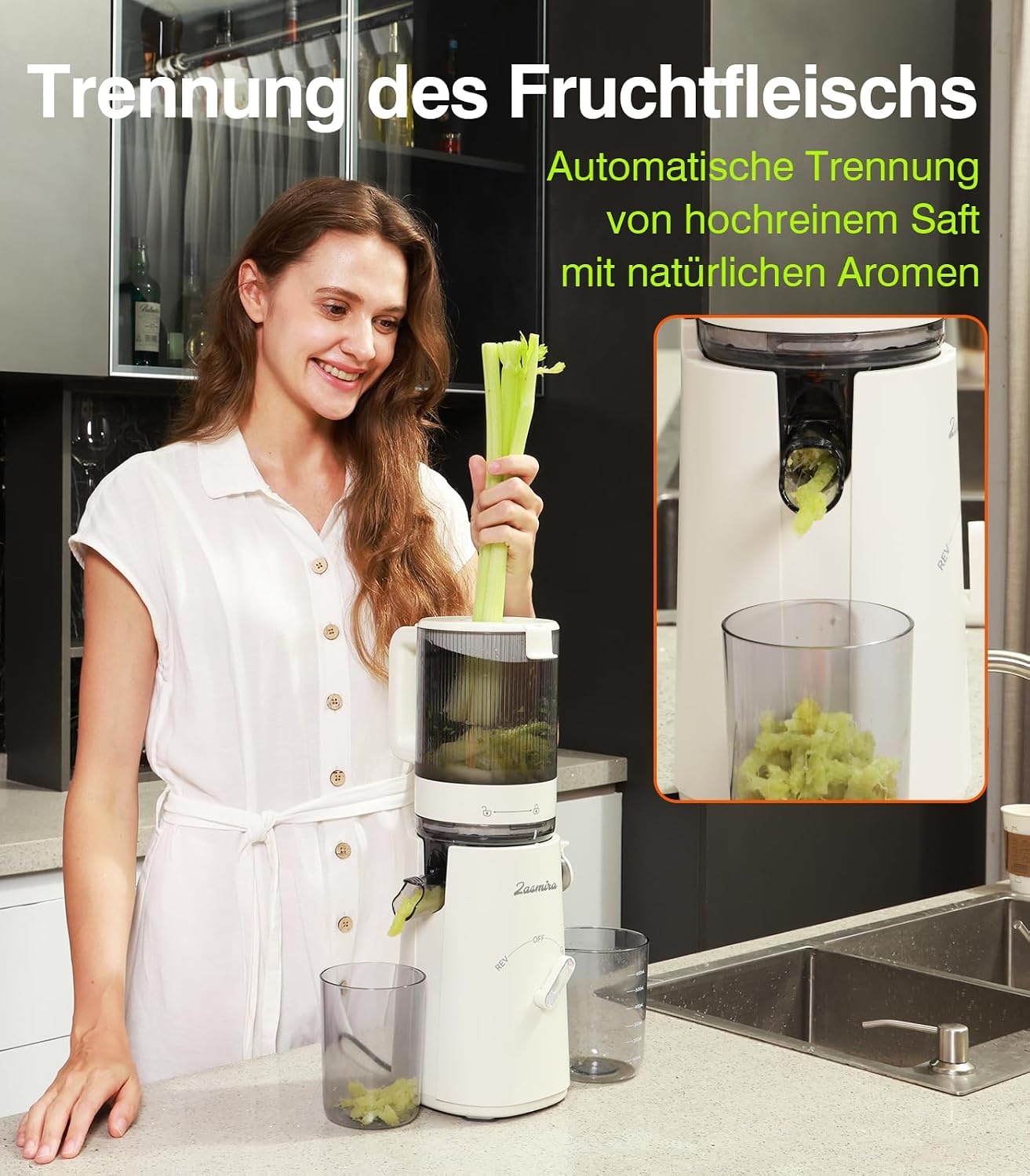 Slowjuicer Sapcentrifuge 150W Wit - 34% Korting