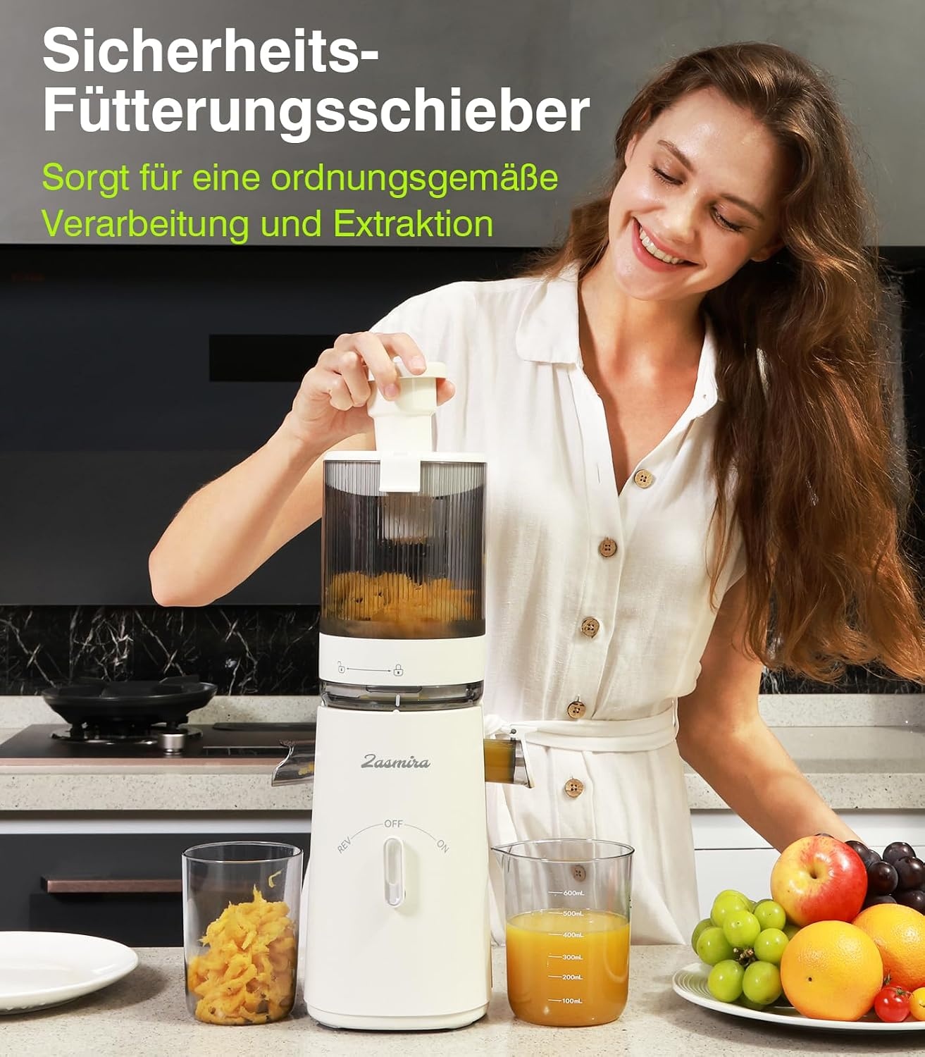 Slowjuicer Sapcentrifuge 150W Wit - 34% Korting