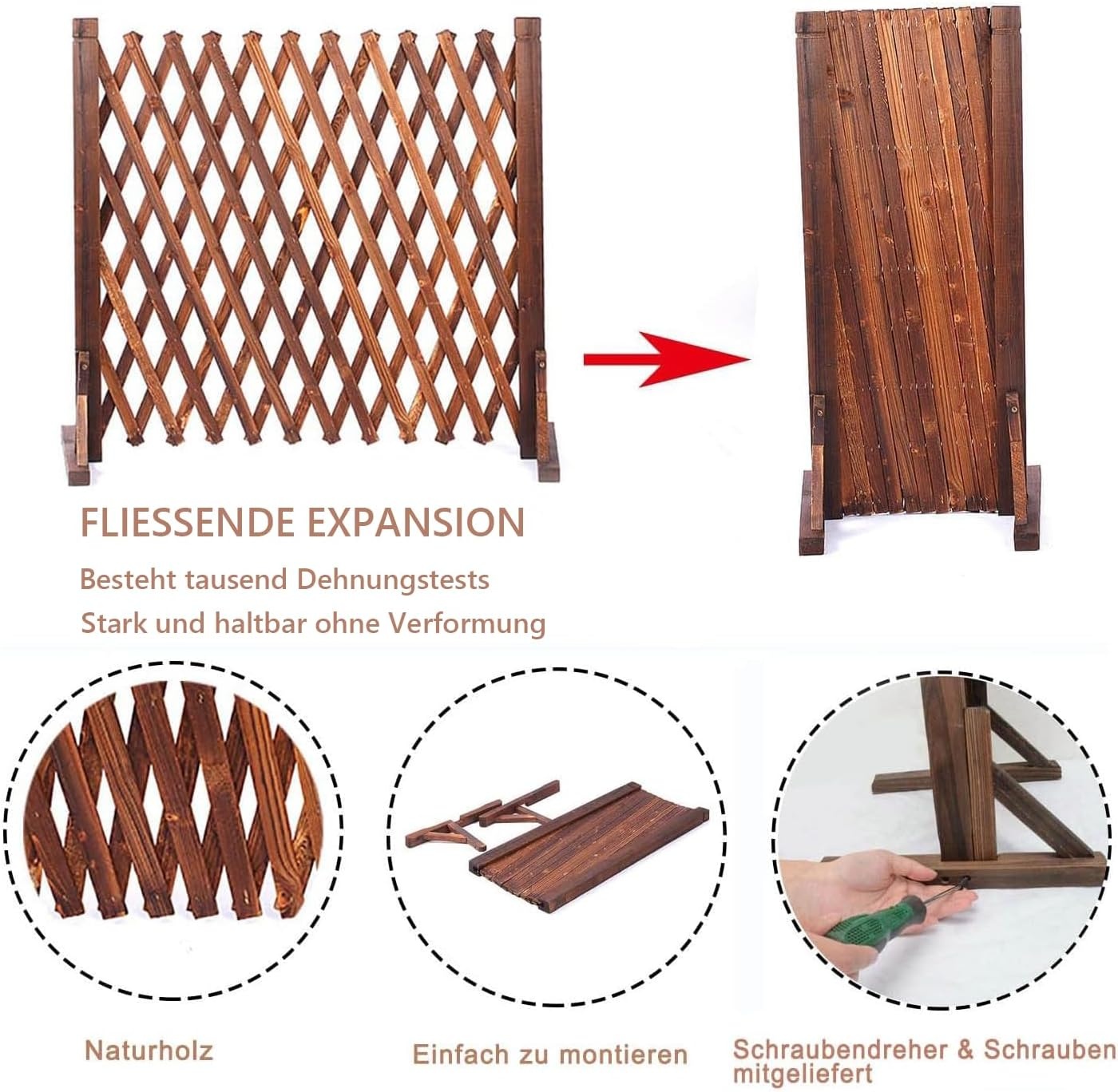 Set van 2 Houten Hekken - Verstelbaar & Opvouwbaar - 160x70 cm - 34% Korting